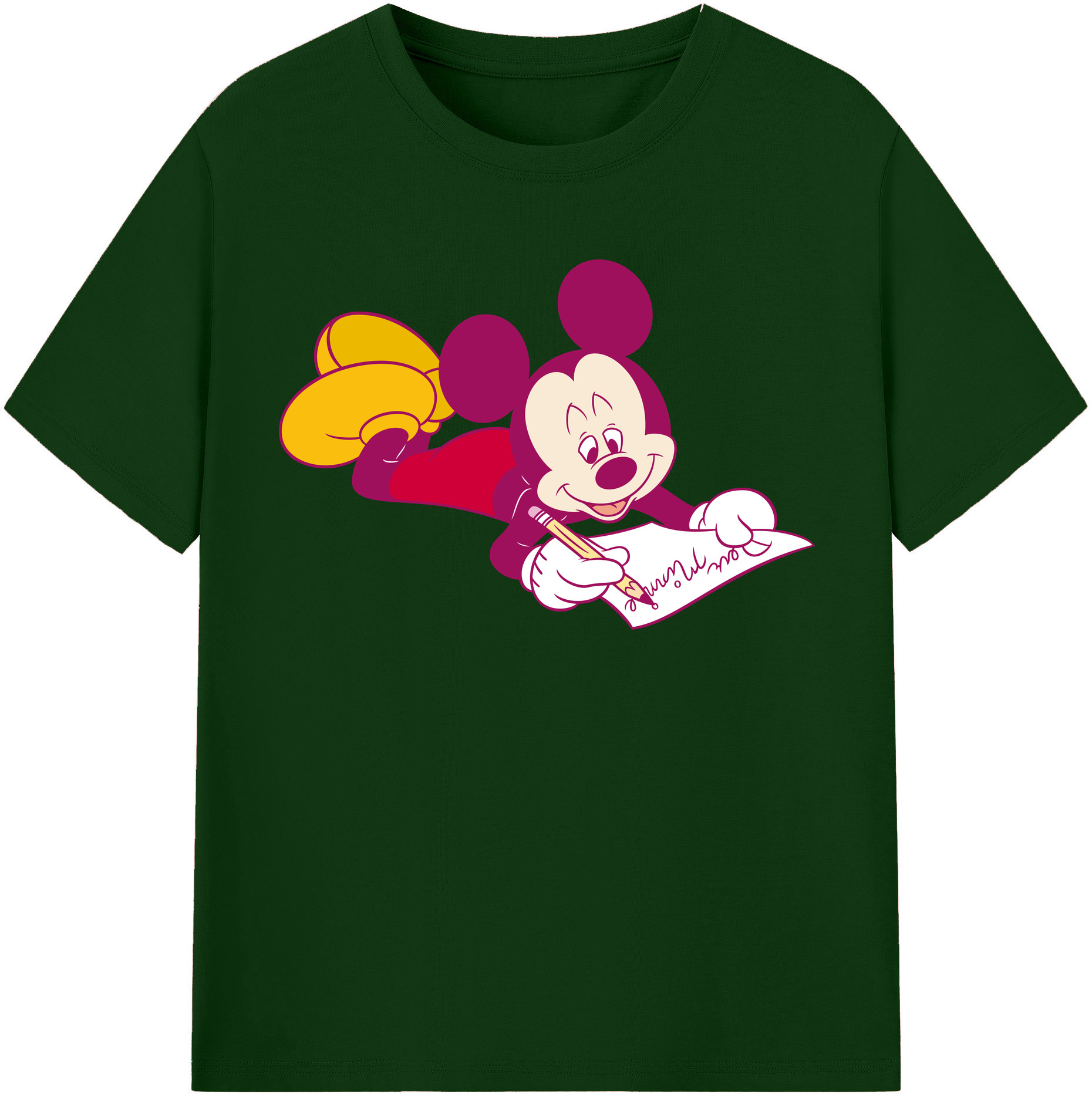 （画像用） ミッキーマウス Mickey Mouse 綿100％半袖Tシャツ（フロントプリント）